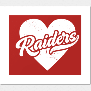 Vintage Raiders School Spirit // High School Football Mascot // Go Raiders Posters and Art